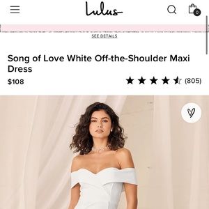 White off the shoulder maxi dress